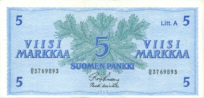 5 Markkaa 1963 Litt.A Q3769893